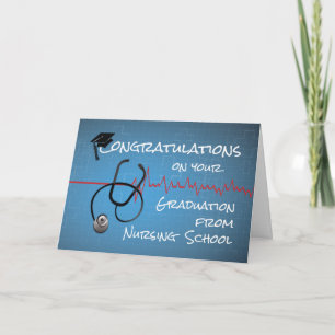 Carte Graduation École de soins infirmiers Félicitations