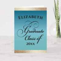 Graduation Elegant Gold Félicitations