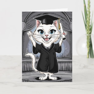 Carte Graduation en chats personnalisée