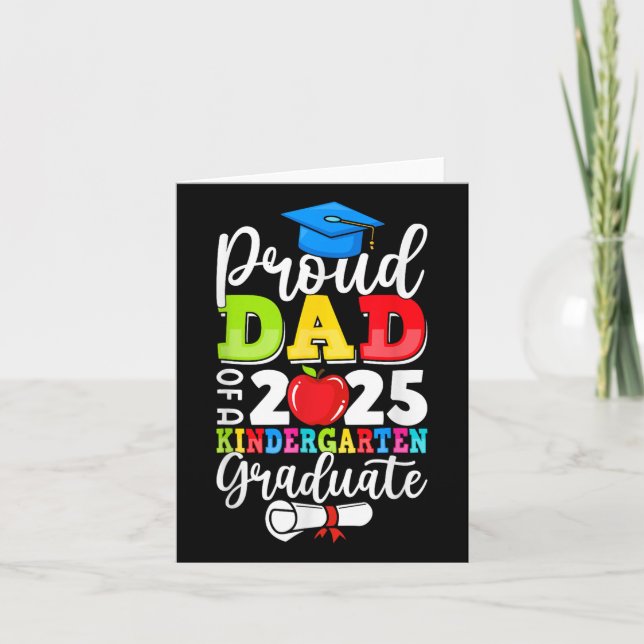 Carte Graduation Fier Papa De Cl De 2025 Gardergarten Gr (Devant)
