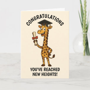 Carte Graduation Giraffe personnalisée