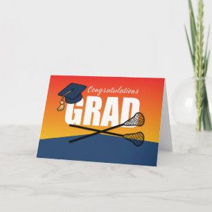 Carte Graduation Lacrosse Athlète Félicitations Grad