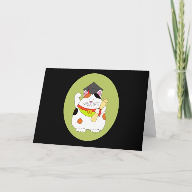 Carte Graduation Maneki Neko (Devant)