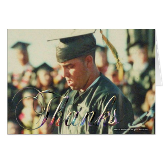 Carte Graduation/Merci (Personnaliser) (Devant Horizontal)