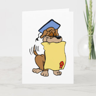 Carte Graduation mignonne Chien Chien Chien Chien Garde