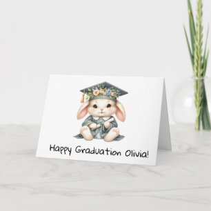 Carte Graduation personnalisée lapin lapin
