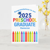 Graduation préscolaire 2025 sur mesure Crayon mign