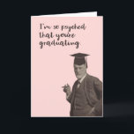 Carte Graduation psychédélique de Sigmund Freud Funny<br><div class="desc">Sigmund Freud wearing a graduation cap says, "I'm si psyched that you're graduating." A cute and clever card for fans of freud, lacan, psychologue, ou psychoanalysis. Great for Psychology or Psychiatry majors, étudiants, et gradués. Works well for soon to be therapists, analysts, analysands, or anyone who enjoys thinking about the...</div>