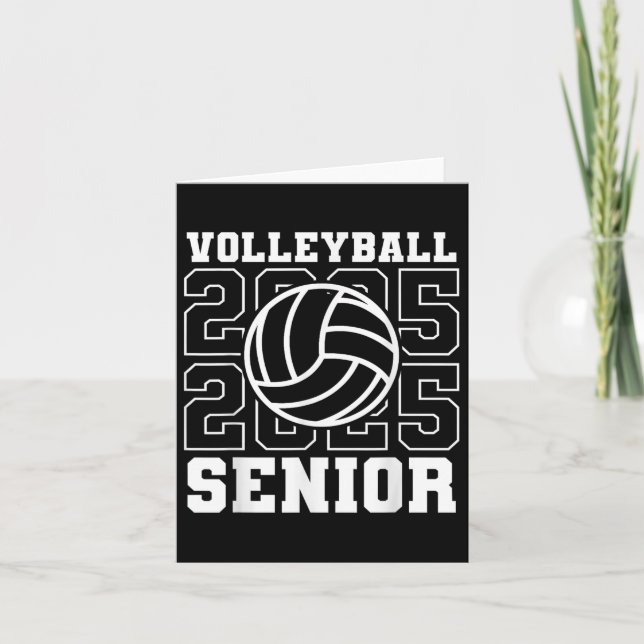 Carte Graduation secondaire 2025 Volleyball Maman Lycée (Devant)