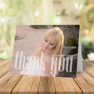 Carte Graduation Simple Merci Minimaliste Deux