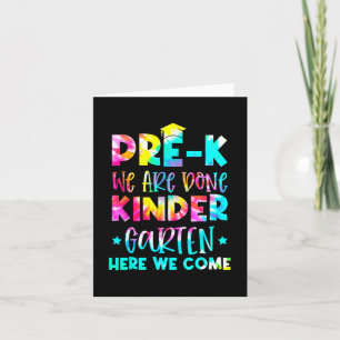 Carte Graduation Tie Dye jardin d'enfants Ici Nous Venon