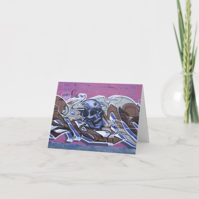 Carte Graffiti à tête bleue (Devant)