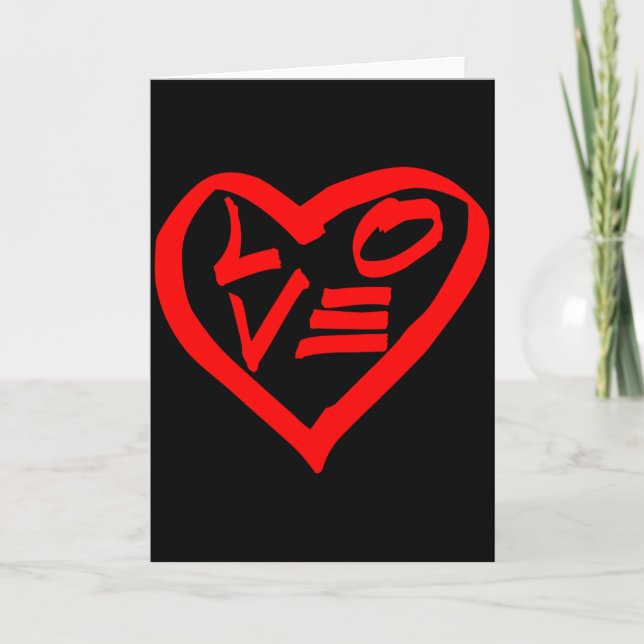 Carte Graffiti de Saint-Valentin d'amour et de cœur uniq (Devant)