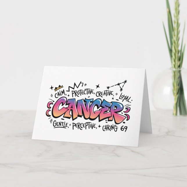 Carte Graffiti du zodiaque Cancer   (Devant)