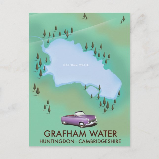 Carte Grafham Water Huntingdon Cambridgeshire (Devant)