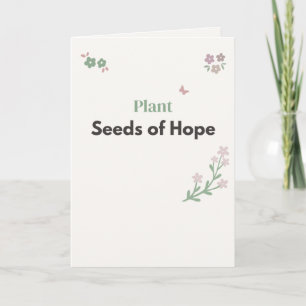 Carte Graines d'espoir enseignant Floral 