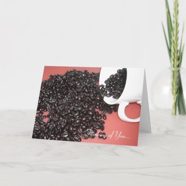 Carte Grains de Café - Pensée pour toi (Devant)