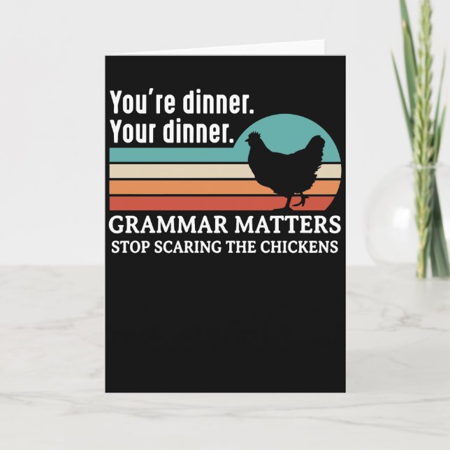 Carte Grammar Matters Stop Scaring The Chickens sunset (Devant)
