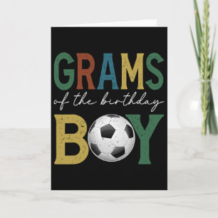 Carte Grammes de foot du garçon d'anniversaire de la fam