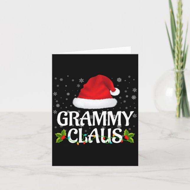 Carte Grammy Claus Christmas Lights Santa Pajama Family  (Devant)