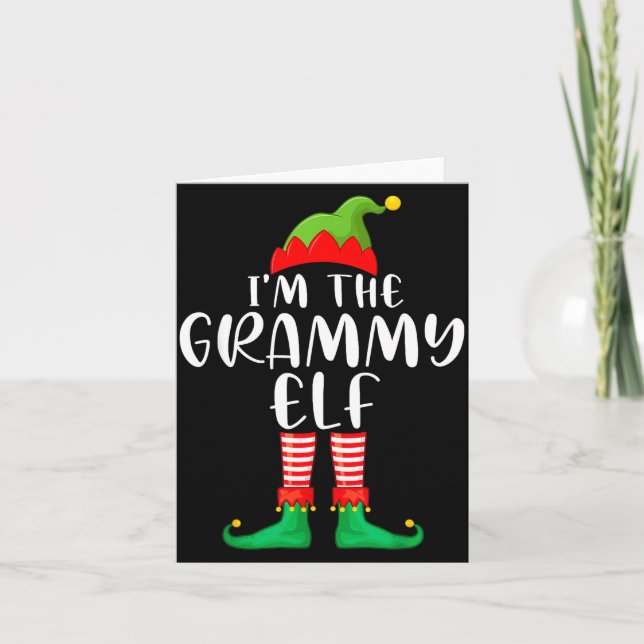 Carte Grammy Elf Matching Family Group Christmas Party P (Devant)