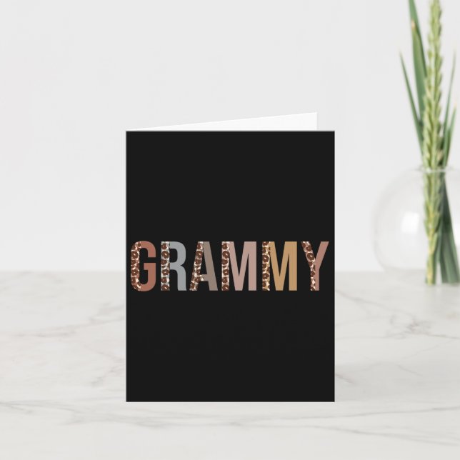 Carte Grammy Empreinte de léopard Maman mignonne Fête de (Devant)