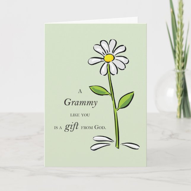 Carte Grammy Gift from God Daisy Religieux Grand-parents (Devant)