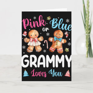 Carte Grammy rose ou bleu t'aime révélation du sexe Noël