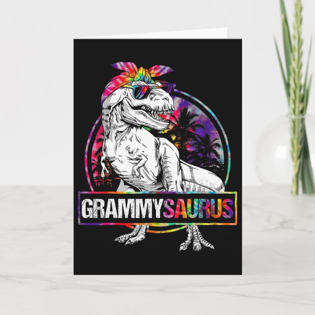 Carte Grammysaurus dinosaure Grammy Saurus famille appar (Devant)