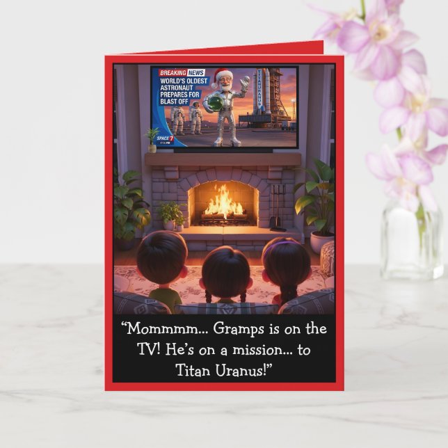 Carte Gramps Noël Drôle (Orchidée)