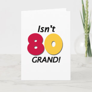 Carte Grand 80e anniversaire