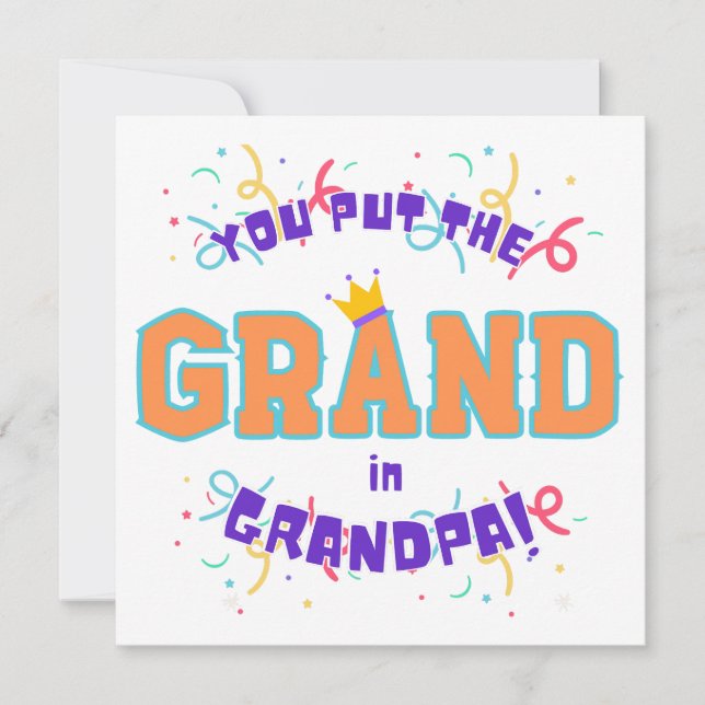 Carte Grand à Grand-père (Devant)