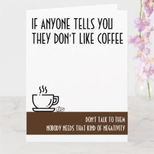 Carte Grand anniversaire Brown de l'amoureux du café