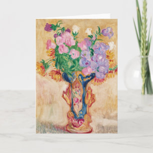 Carte Grand Bouquet au Vase en Porcelaine   Louis Valtat
