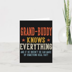 Carte Grand-buddy sait tout la fête des pères rétro