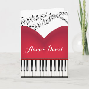 Carte Grand Coeur De Piano Musical Pour Anniversaire