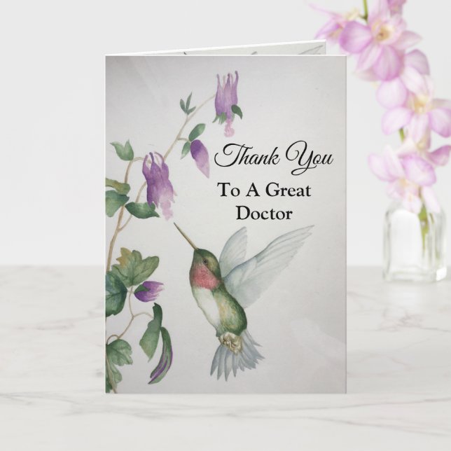 Carte Grand Docteur Merci Hummingbird Garden (Orchidée)