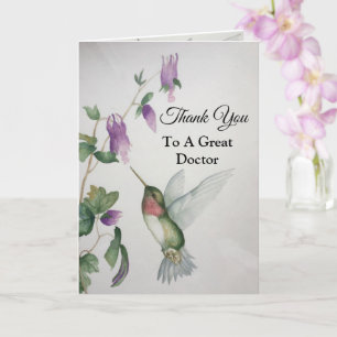 Carte Grand Docteur Merci Hummingbird Garden