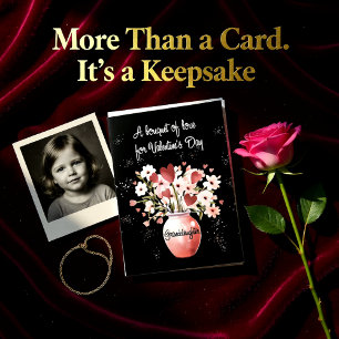 Carte Grand-fille aînée Valentines Jour Bouquet d'amour