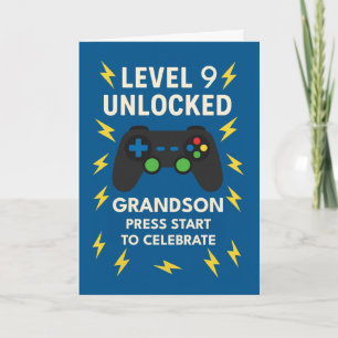 Carte Grand-fils 9e anniversaire Game Controller Age 9 a