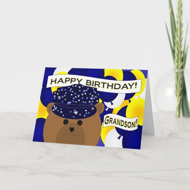 Carte Grand-fils - Joyeux anniversaire Marine en service (Devant)