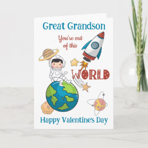 Carte Grand-Fils Valentines De Cet Espace Mondial