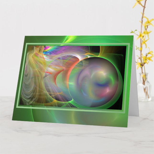 Carte grand format à bulles de savon (Fleur jaune)