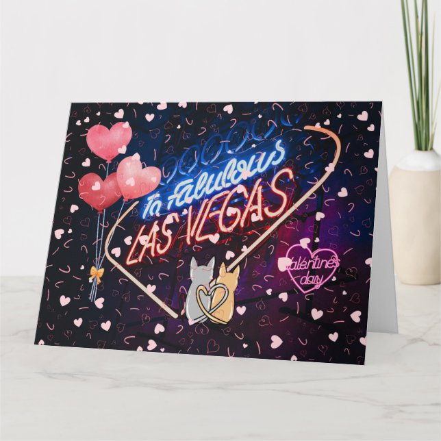 Carte grand format pour la Saint-Valentin à Las Ve (Devant)