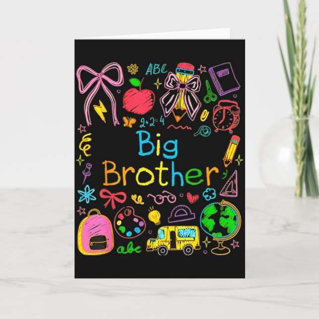 Carte Grand frère bébé frère garçon maternité enseignant (Devant)