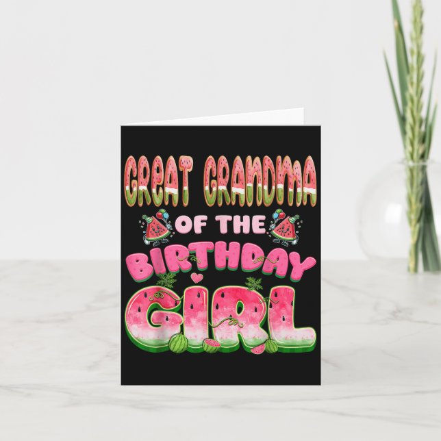 Carte Grand Grand-Mère De La Fille D'Anniversaire Un Dan (Devant)