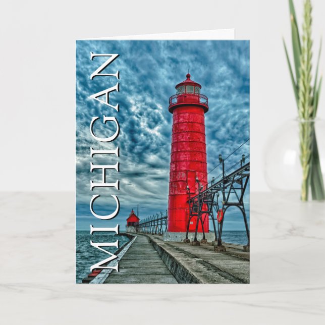 Carte Grand Haven Lighthouse | Michigan | Merci (Devant)