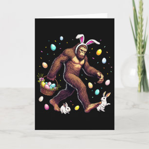 Carte Grand jour de Pâques de Bigfoot drôle de Sasquatch