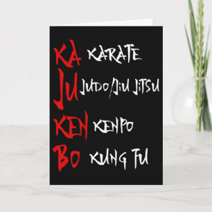Carte Grand Kajukenbo Combattre Karate Judo Kenpo Kung F