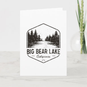 Carte Grand lac Big Bear Californie Extérieur Vintage
